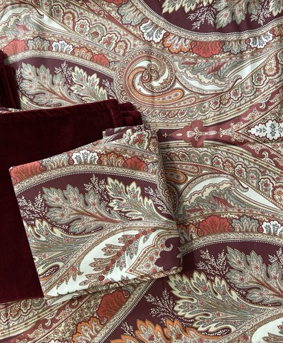 Ensemble housse de couette poterie grange complète/reine césarée rouge cachemire - Photo 12/13