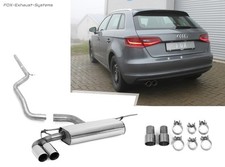  Racing-Sportauspuffanlage ab Kat Audi A3 8V Sportback 1.5 TFSI 2x80mm rund