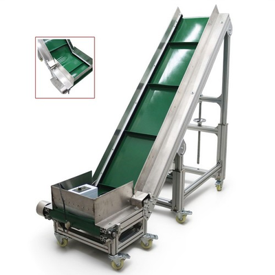#ad Electric PVC Belt Climbing Conveyor Inclined Conveyor for Assembly Lines 7.8quot; W $1824.00