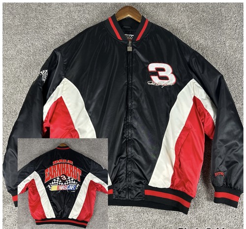 Vtg Nutmeg Dale Earnhardt Jacket Mens L Embroidered Satin Quilted Bomber #3 - Picture 2 of 13