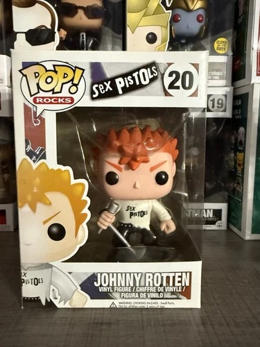 Funko Pop! Rocks - Sex Pistols Johnny Rotten Funko 20 w/ protective case