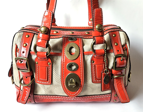 Coach Legacy Lily Umhängetasche Tasche Burnt Orange Lackleder 65th Anniversary 11968