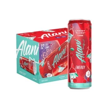 Alani Nu CHERRY SLUSH Energy Drinks, Zero Sugar, 12 Fl Oz Cans, 12 Pack