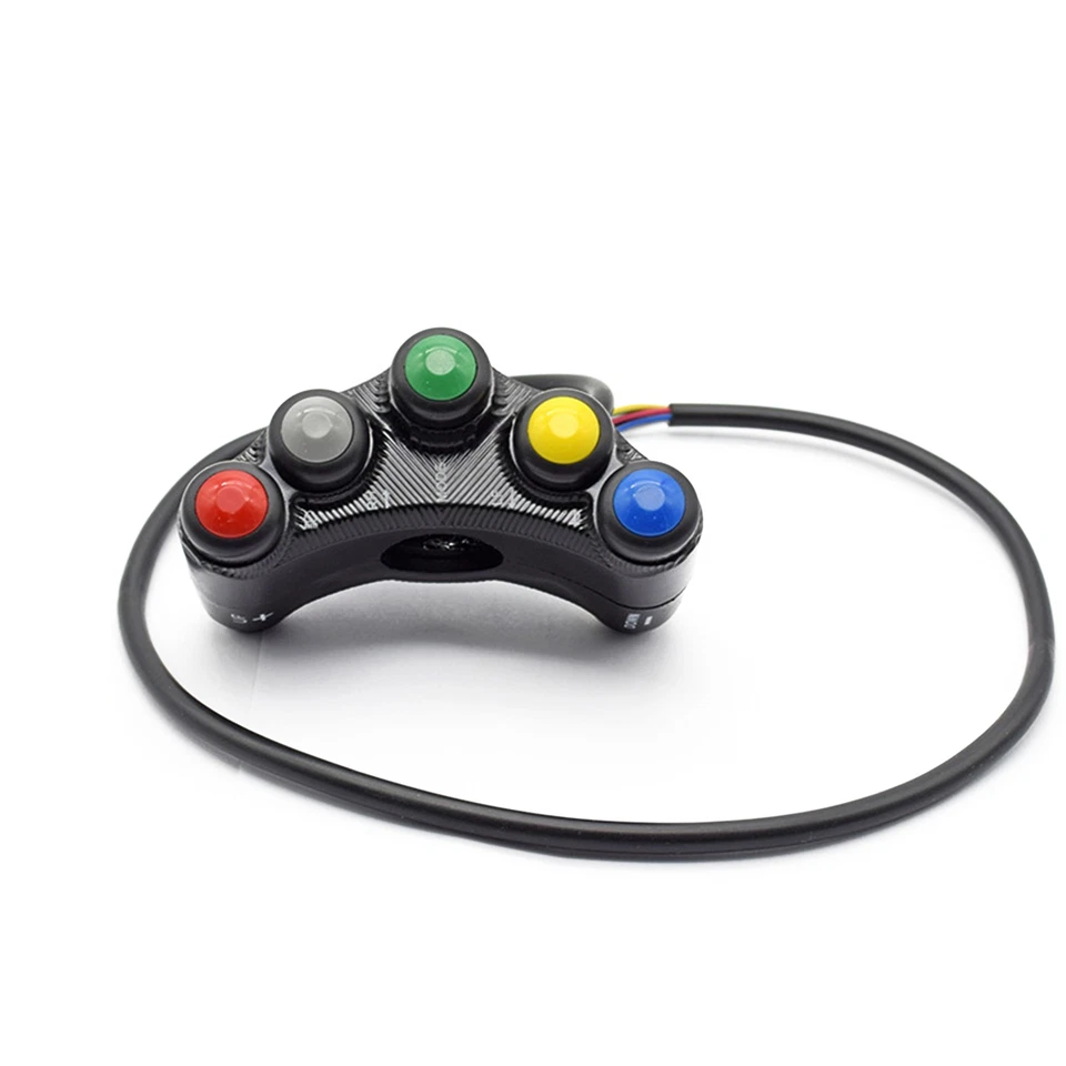 Universal Aluminum Alloy 7/8" Motorcycle 22mm Handlebar Mount Switch 7 Button E - Image 3 of 4