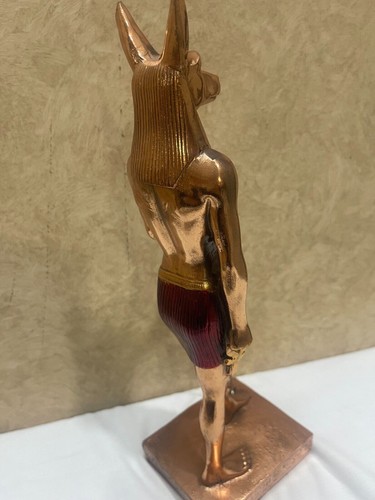 2x13 inch: Ebros Anubis Egyptian God of afterlife Handmade Black & Gold Statue - Picture 13 of 24