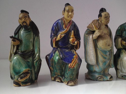 Set 5 石灣 Figure Chinese occupations Woodcutter Fortuneteller Soothsayer Merchant - Picture 2 of 24