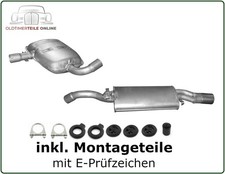 Auspuff Set NEU für VW Corrado 53I 1.8 16V 136PS Mitteltopf + Endschalldämpfer