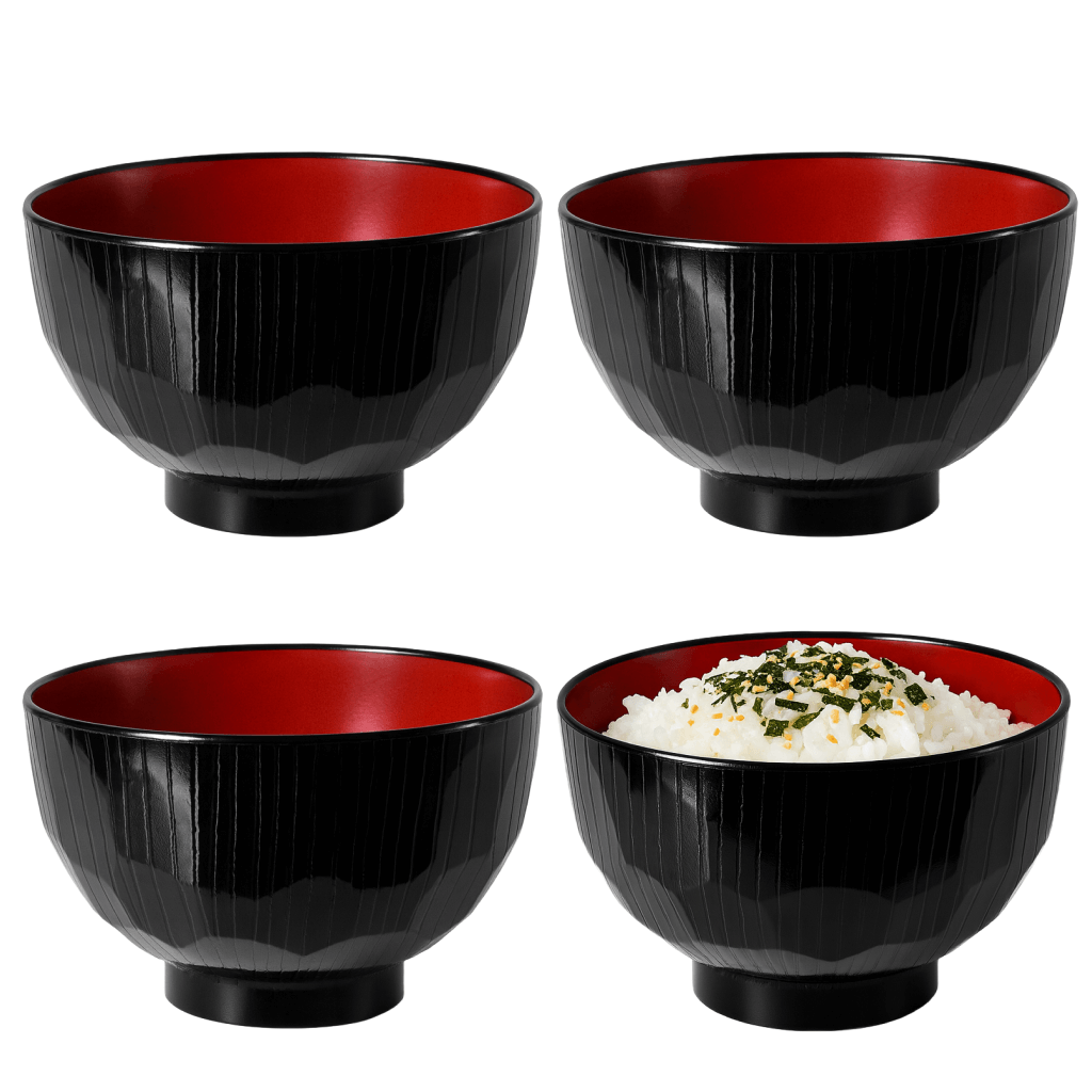 4 Pack Plastic Rice Bowl for Ramen 11 oz Dishwasher Safe Made in