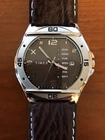 Timex Men's Digital Watch 36mm Vintage Rare with Leather Band