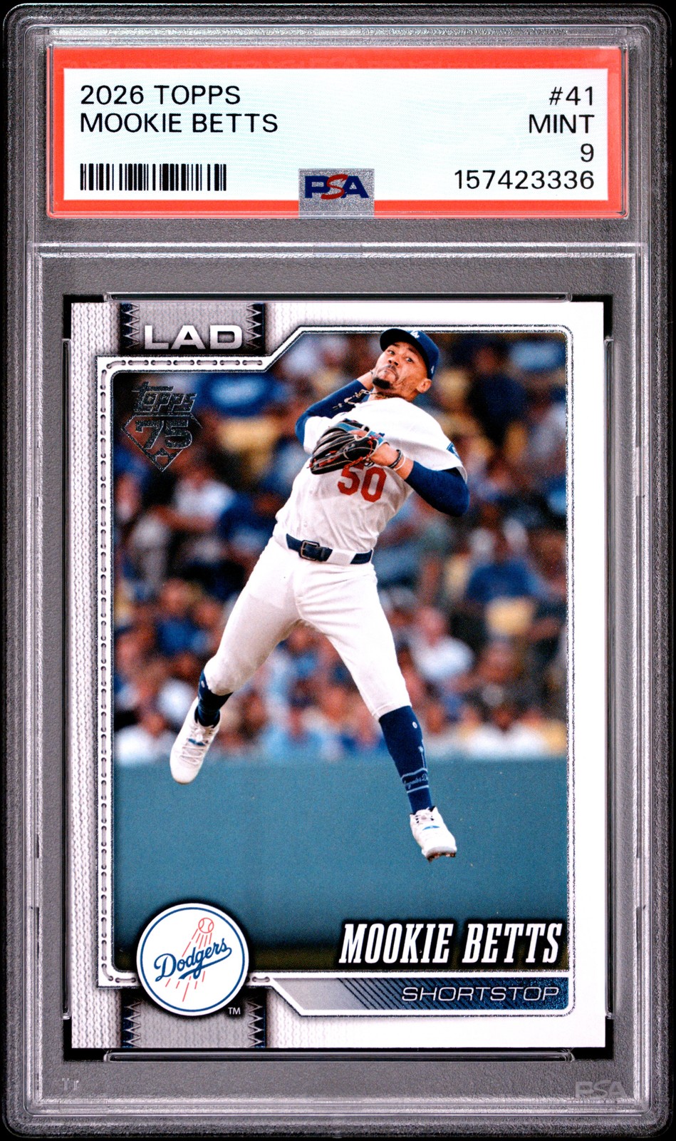 2026 TOPPS #41 MOOKIE BETTS PSA 9 view 1