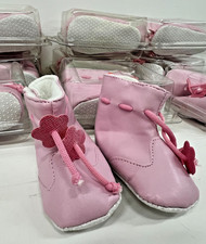 job lot of 9 pairs of Soft Leather Baby Girls Booties soft pram shoes