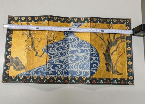 Small Japanese Antique Byobu panel folding screen - Picture 5 of 6