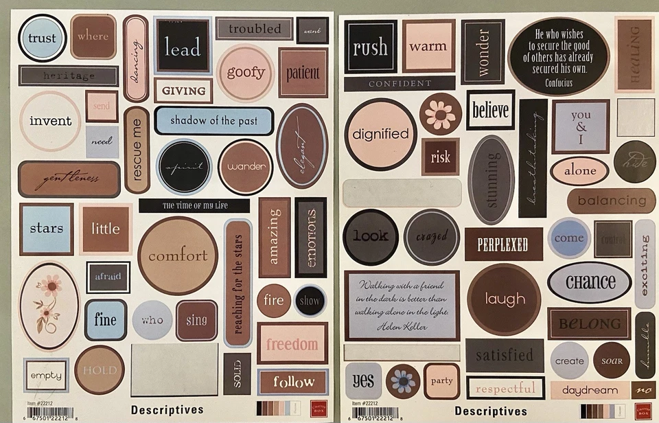 Lot of Words & Phrases Stickers! K & Company, Glass Appeals, Etc - Image 3 of 4
