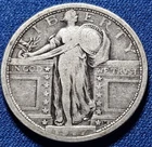 A 1917 Standing Liberty Quarter Type 1 T1 25c 90% Silver. Nice Example