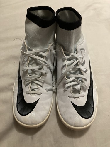 NIKE MERCURIAL X VICTORY VI CR7 DF IC SOCCER SHOES Size 6 WHITE BLACK 903611-401 - Picture 4 of 10