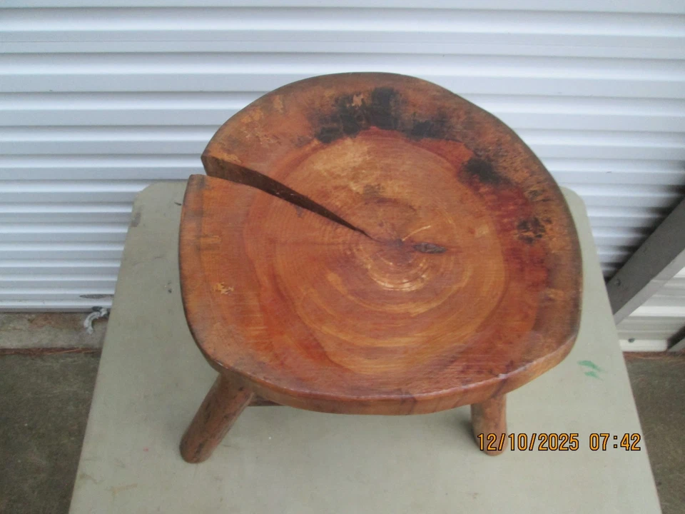 Organic Live Edge Tree Slice Side Table or Stool, Natural Wood FREE SHIPPING - Image 3 of 4
