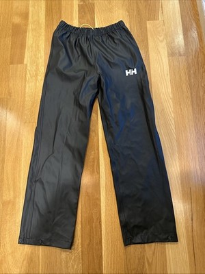 Helly Hansen Kids Moss Rain Pants 140cm 10 Black No Lining Waterproof