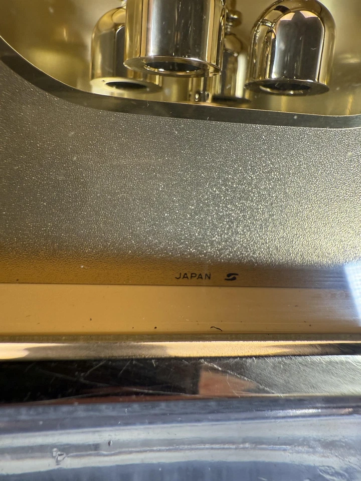 Vintage Seiko Mantel Clock Japan Quartz Ref 0Q2127A Heavy Glass Gold Face Decor - Image 3 of 4