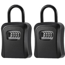 2Pack Key Lock Box for Outside-Combination Lockbox Key-Portable/Wall Mounted