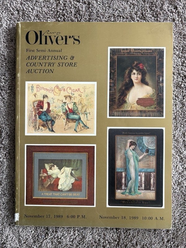 Vintage 1989 Oliver’s Advertising & Country Store Auction Catalog Coke Signs
