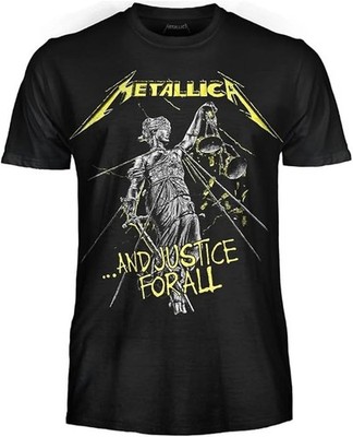 METALLICA T-Shirt Erwachsene Und Gerechtigkeit Für Alle Offiziell Baumwolle.