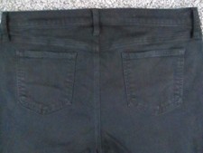Chico's So Slimming Girlfriend Flare Jeans Womens 12 Black Denim High Rise 34x30