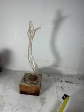 Vintage Lampwork Bimini Austrian Glass Snake Vase 1950s, Multicoloured, 20cm