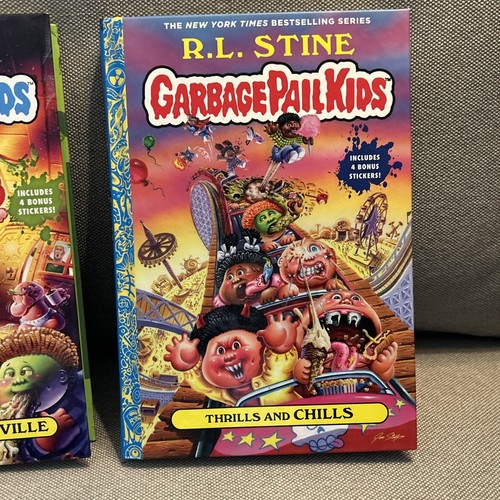 R.L. Stine Garbage Pail Kids Books 1 and 2 books of set w cards/stickers 2020 - Picture 4 of 21