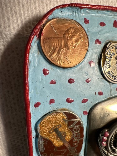 Handmade Brass Belt Buckle Nashville 2017 Pennies, Southwest Design 4x3 - Picture 5 of 9