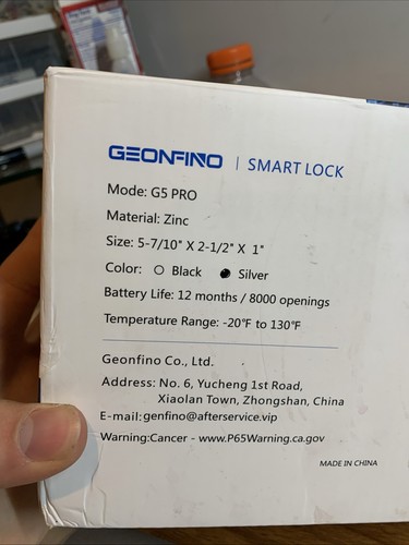 GEONFINO G5 PRO smart lock - Silver - Picture 2 of 2