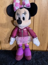 Disney Minnie Mouse Auto Race Car Suit w/ TuTu 89 Plush Doll Stuffed 10"