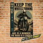 Vintage Motorcycle Quote Biker Life Metal Tin Sign Wall Decor