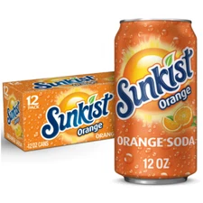 Sunkist Orange Soda Pop, 12 fl oz, 12 Pack Cans