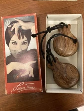 Vintage Spanish Lucero Tena Wood Castanets Made In Spain
