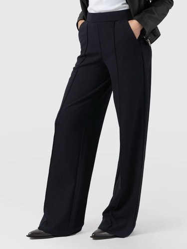 Saint + Sofia Keller Wide Leg Pant Short - Navy Size 16 - Picture 4 of 5