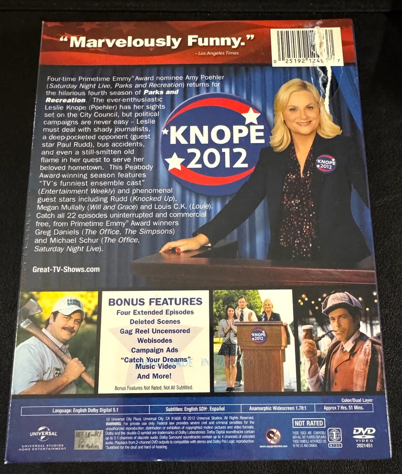 Parks And Recreation: Seasons 4 and 5  (2 DVD Box Sets, 2012 - 2013) - Free Ship - Image 3 of 4