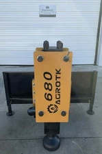 Agrotk 680 Energy Hydraulic Post Driver Skid Steer Attachment Bobcat  CAT