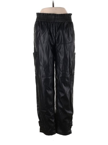 RD Style Women Black Faux Leather Pants L