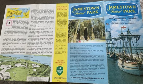 Vintage 1975 Jamestown Festival Park Brochure- Jamestown Virginia - Picture 4 of 4
