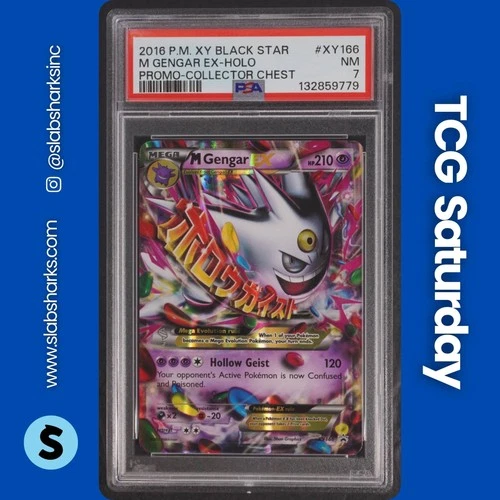 2016 POKEMON XY BLACK STAR PROMO COLLECTOR CHEST #XY166 M GENGAR EX PSA 7
