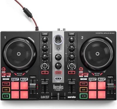 Hercules DJControl Inpulse 200 MK2 - Kompakter DJ-Controller mit LED-Licht
