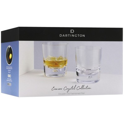 Dartington Crystal Exmoor Double Old Fashioned Tumbler Paar Luxus Geschenkset