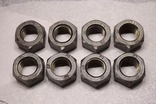 8 Pack Lot 1" FIN Full Chamfer Top Grade C Plain Torque Hex Lock Wheel Nut
