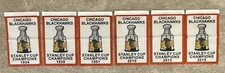 Chicago Blackhawks NHL Stanley Cup Champions 6 Banners/Flags 18.5" x 11.5" Set