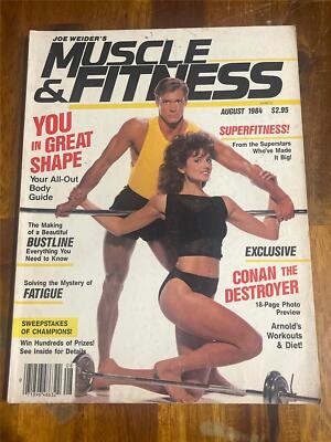 Rare Alternate cover MUSCLE & FITNESS magazine ARNOLD SCHWARZENEGGER Conan 8-84