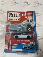 Auto World 1:64 Sports Cars - 2011 Chevy Corvette Z06 Gulf - Light Blue 