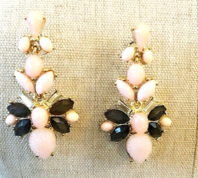 Lee By Lee Angel Women's Mutli Color Cabochon Chandelier Earrings NWT 49 Pink