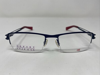 LAFONT ISSY & LA France EBISU 367 50-18-130 Navy Blue/Red Eyeglasses Frame GE85