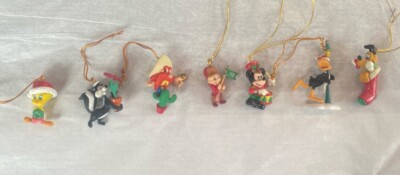 Vintage Warner Bros Cartoon Character Christmas Ornaments Lot 7 1995