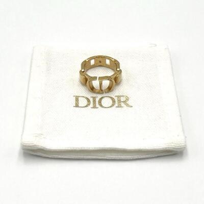 Used Christian Dior Petit CD Ring US 5.25 EU 50 S Size Gold